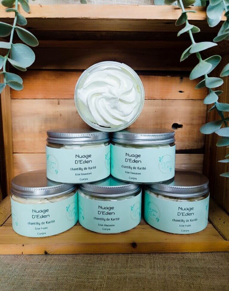 Chantilly de Karité au calendula baume fouetté pour le corps Les savons d'Eden